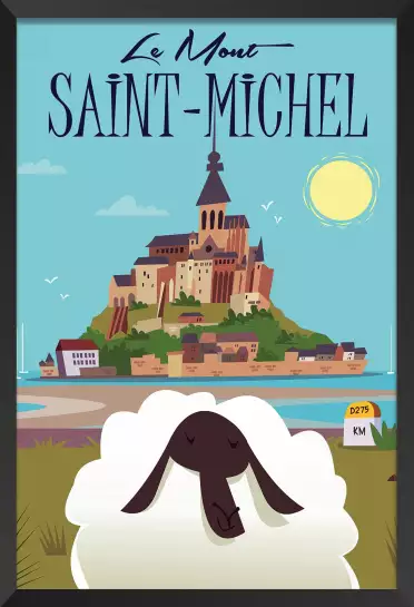 Mouton au Mont Saint Michel - affiche bretagne