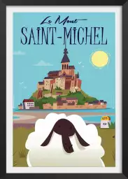 Mouton au Mont Saint Michel - affiche bretagne