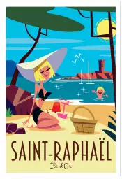 Saint Raphael l'île d' Or - affiche cote d azur