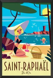 Saint Raphael l'île d' Or - affiche cote d azur