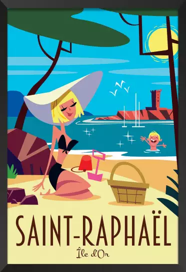 Saint Raphael l'île d' Or - affiche cote d azur