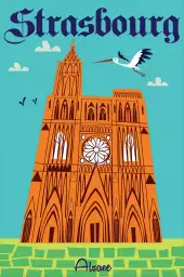 Notre Dame de Strasbourg - affiche alsace