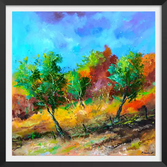 Trio vert - paysage abstrait