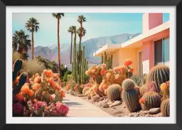 Cactus sur Palm springs - affiche cactus