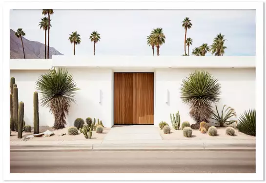 Maison californienne 50s - affiche architecture