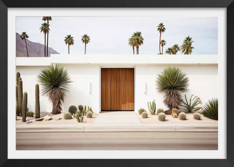 Maison californienne 50s - affiche architecture