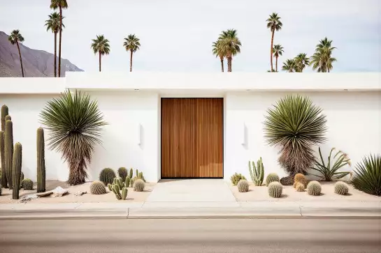 Maison californienne 50s - affiche architecture