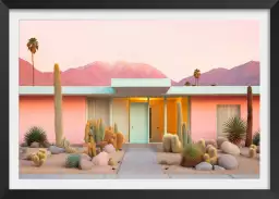 Maison de palm springs rose - affiche architecture