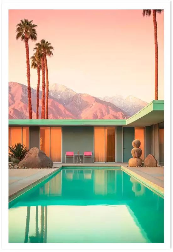 Piscine Motel 66 - affiche architecture