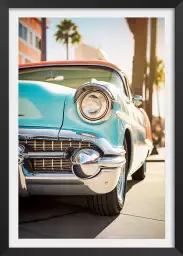 Voiture retro sur Venice Beach - affiche voiture vintage