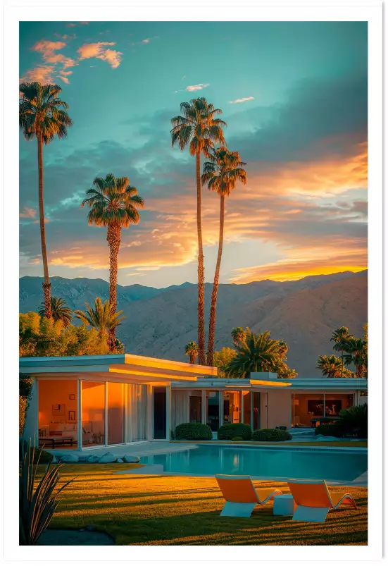 Maison moderne de Palm springs - affiche architecture