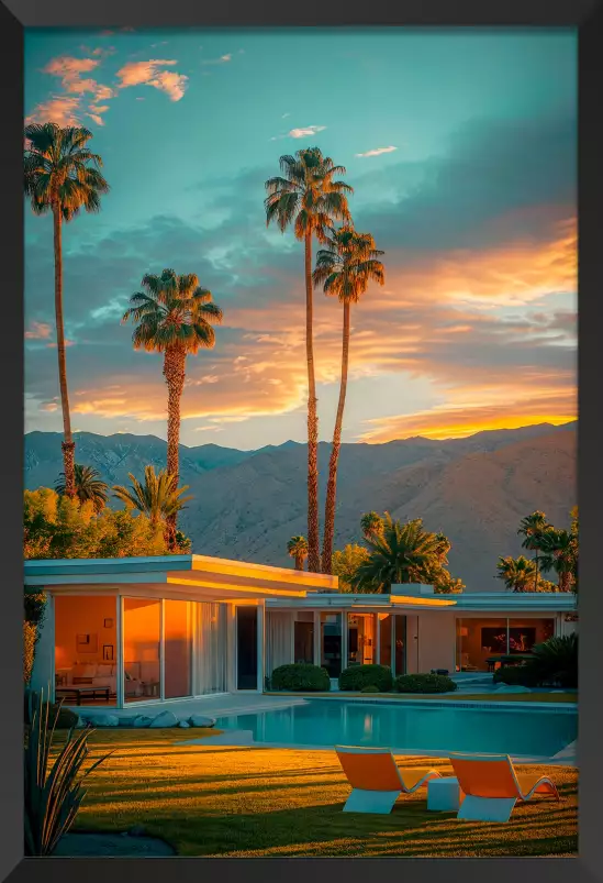 Maison moderne de Palm springs - affiche architecture