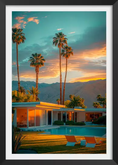 Maison moderne de Palm springs - affiche architecture