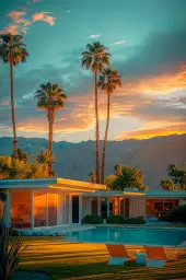 Maison moderne de Palm springs - affiche architecture