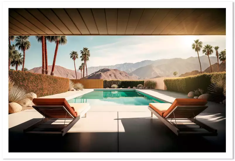 Piscine privée sur Palm Springs - affiche architecture