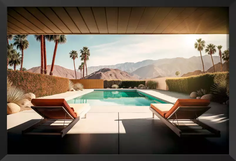 Piscine privée sur Palm Springs - affiche architecture