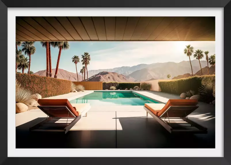 Piscine privée sur Palm Springs - affiche architecture