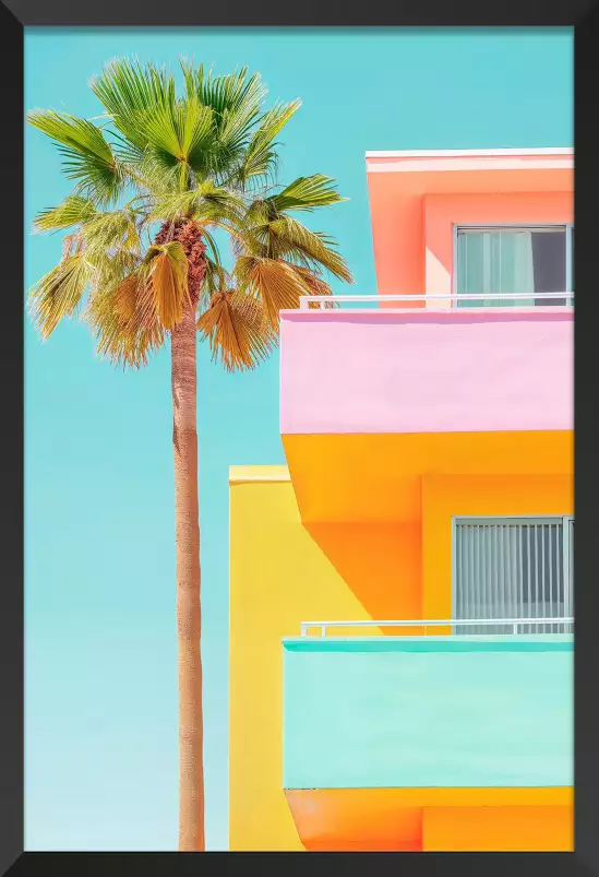 Venice beach pastel - affiche architecture