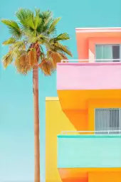 Venice beach pastel - affiche architecture