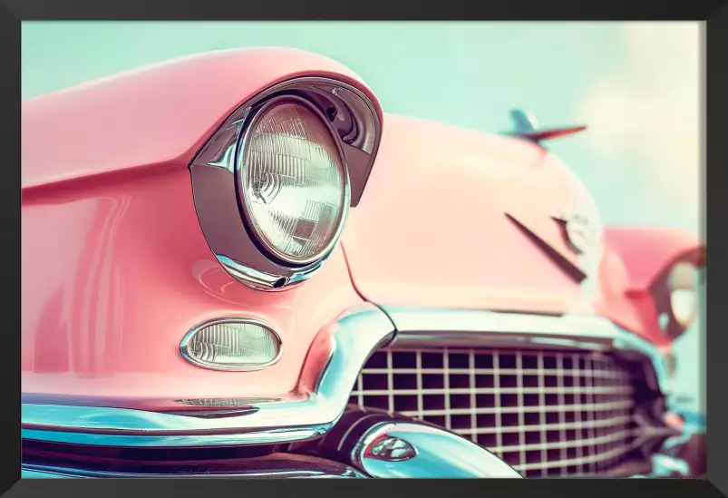 Cadillac rose - affiche vintage voiture