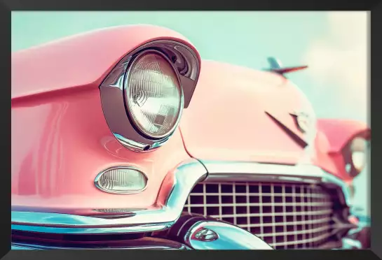 Cadillac rose - affiche vintage voiture