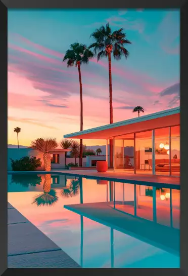 Maison avec piscine sur Los Angeles - affiche architecture