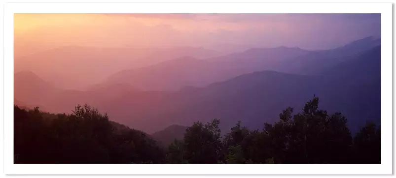 Montagne de Caroline du Nord - affiche paysage