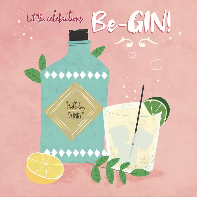 Let's the celebration - affiche gin tonic