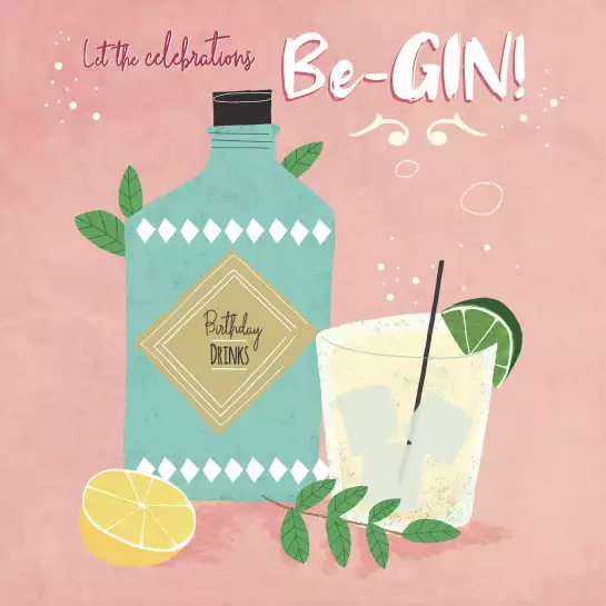 Let's the celebration - affiche gin tonic