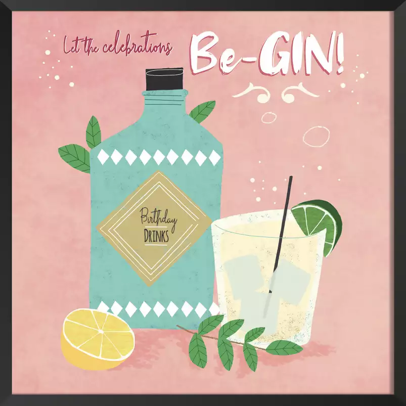 Let's the celebration - affiche gin tonic