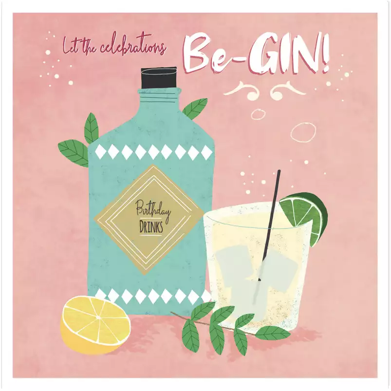 Let's the celebration - affiche gin tonic