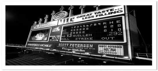 Affichage Baseball Chicago - tableau sport