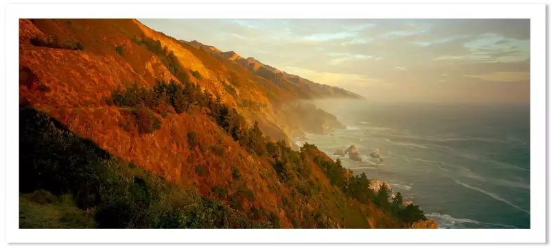 Côte crépusculaire sur Big sur - paysage nature