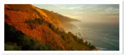 Côte crépusculaire sur Big sur - paysage nature