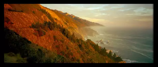 Côte crépusculaire sur Big sur - paysage nature