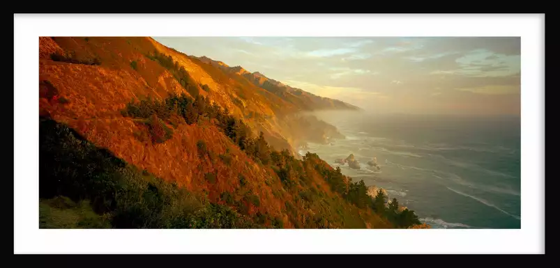 Côte crépusculaire sur Big sur - paysage nature