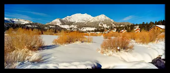 Station de ski Mammoth lakes - affiche montagne