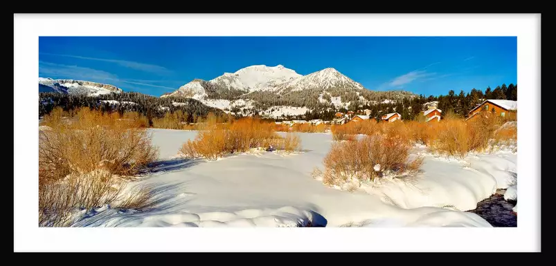 Station de ski Mammoth lakes - affiche montagne