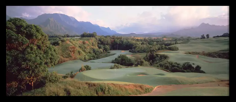 Ile de Kauai - affiche de golf