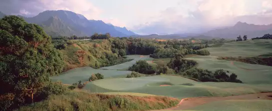 Ile de Kauai - affiche de golf
