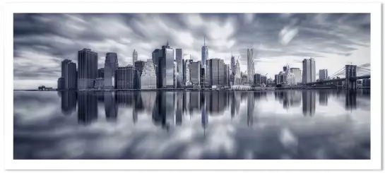 Manhattan métallique - affiche new york