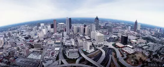 Vue aérienne sur Atlanta - tableau urbain
