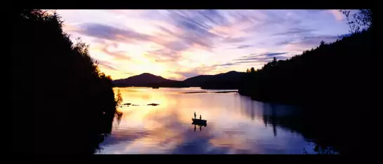 Crépuscule lac Saranac - affiche nature