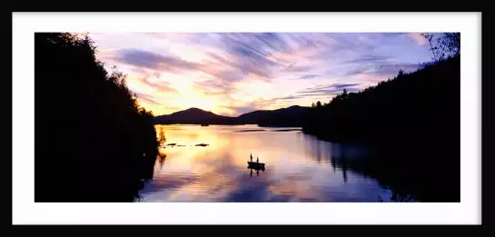 Crépuscule lac Saranac - affiche nature