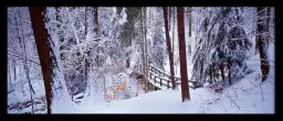 Passerelle sur Cleveland - paysage hiver