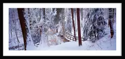 Passerelle sur Cleveland - paysage hiver