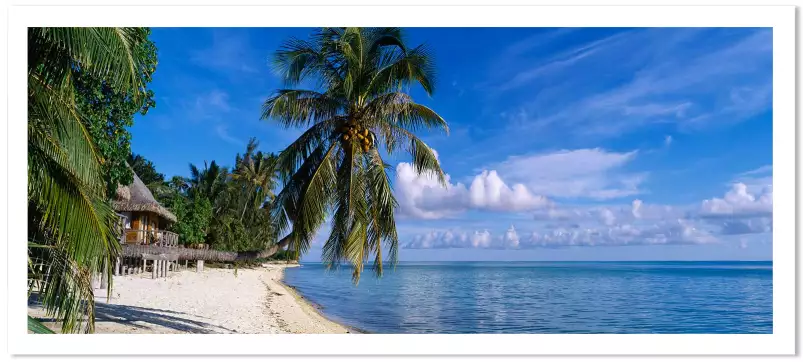 Paradis sur la plage de Matira - affiche mer