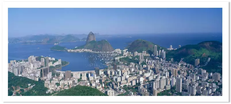 Horizon urbain de Rio de Janeiro - poster paysage mer