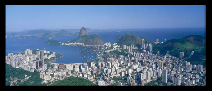 Horizon urbain de Rio de Janeiro - poster paysage mer