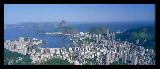 Horizon urbain de Rio de Janeiro - poster paysage mer